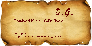 Dombrádi Gábor névjegykártya