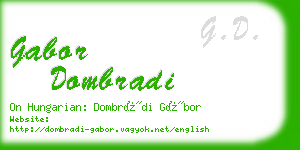 gabor dombradi business card